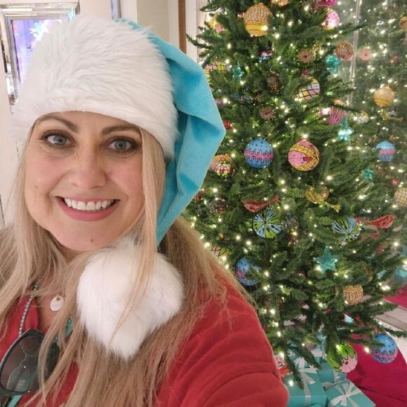 Tiffany Blue Santa Hat - Picture 2 of 2